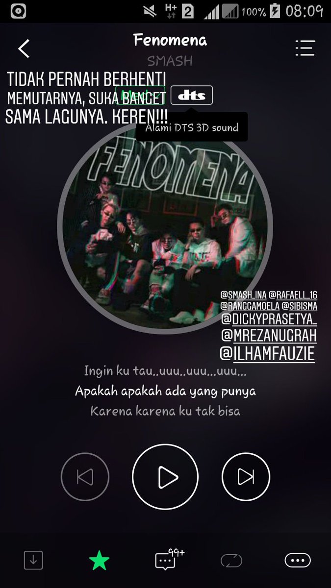 sriwhyni98_'s tweet photo. Kenapa harus streaming?? Biar bisa masuk top hits Indonesia.. keep streaming!! Ayo streaming terus.. SEMANGAT!! #FENOMENASMASH #SMASHISBACK https://t.co/2mGUtonvud
