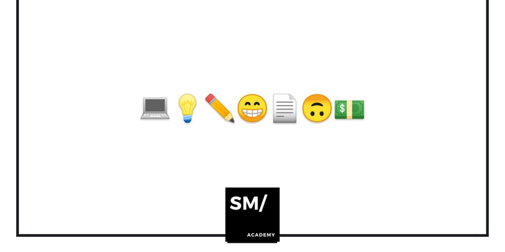 SMAcademyCO's tweet photo. Aún no es tarde para celebrar el #EmojiDay con algunos que representan la vida de un CM. https://t.co/gRFJNzqJAn