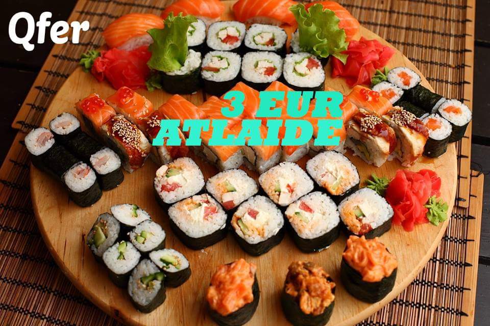 QferApp's tweet image. 🍣 Kobe suši šodien dāsni, pirmajiem 20 jaunajiem Qfer aplikācijas lietotājiem, kuri savā profilā ievadīs promo kodu EATKOBE saņems 3 Eur atlaidi savam pasūtījumam. Izmanto iespēju un pasūti ar piegādi uz darbu, mājām vai pludmali ☀️😍 #qfer #delivery #foodapp