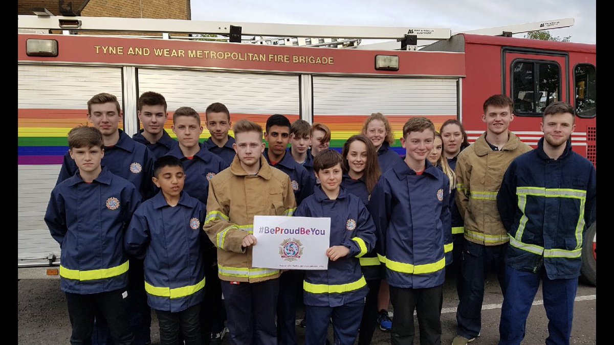 TWFRSLGBT's tweet photo. Our amazing Fire Cadets from West Denton fire station are looking forward to @northernprideuk this weekend, pop along to the park and say hi. #Excited #Northernpride #FireFamily #FireCadets #BeProudBeYou https://t.co/DLeXg1vd78