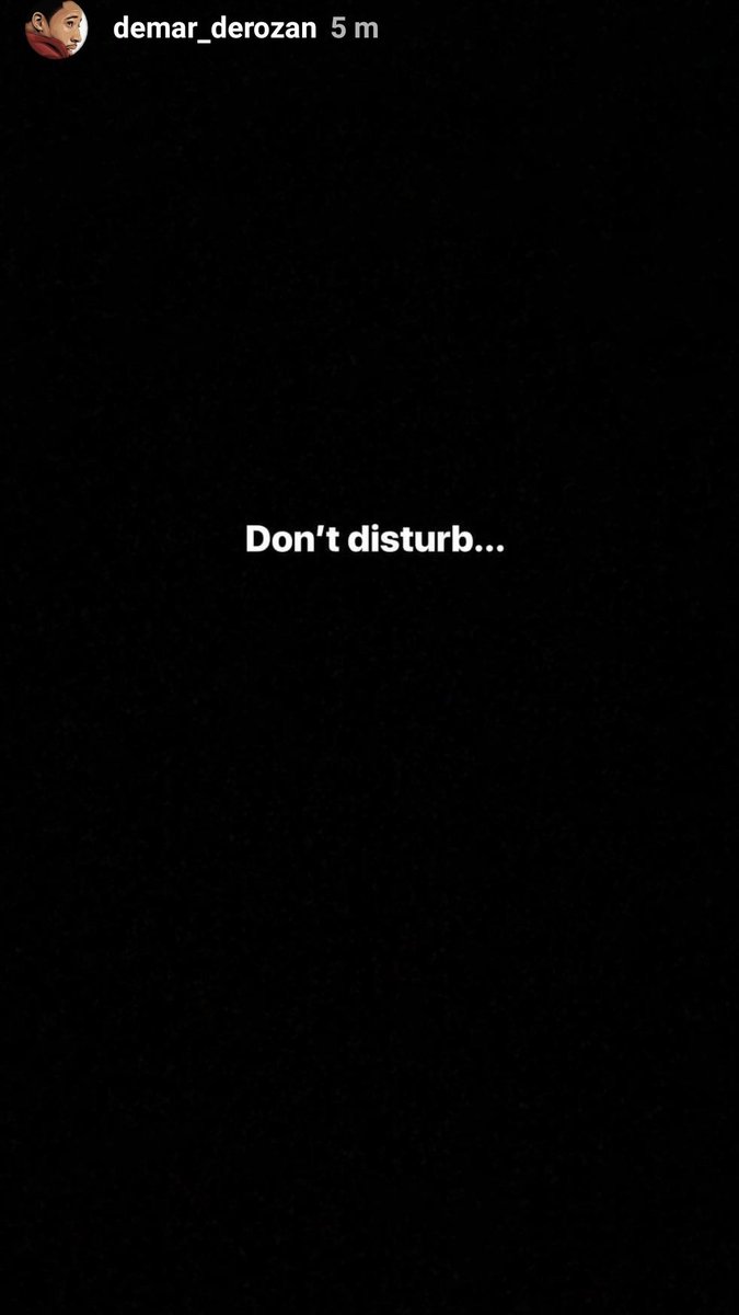 DeMar DeRozan's Instagram this morning. 👀