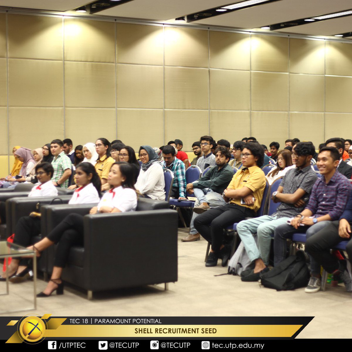 TECUTP's tweet photo. ✨[ TEC18 Shell Recruitment Seed ]✨
.
Career Talk by Shell is happening now at Seminar Room 6, Undercroft, Chancellor Complex UTP.
.
#TEC18 #ParamountPotential #ShellRecruitmentSeed https://t.co/0jBlsBVKI4