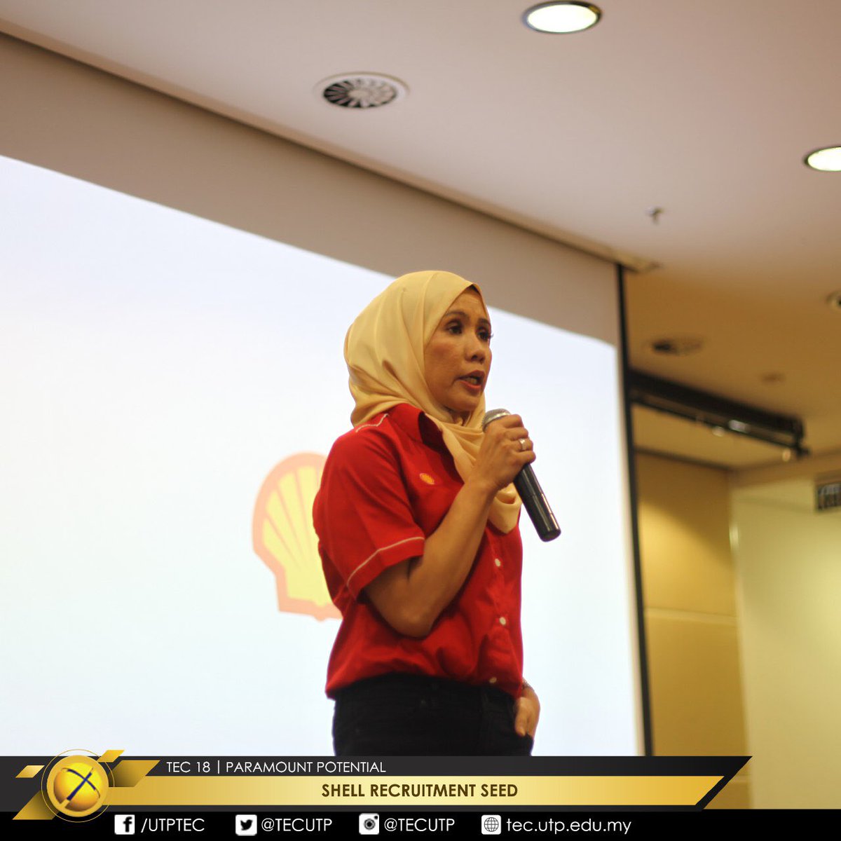 TECUTP's tweet photo. ✨[ TEC18 Shell Recruitment Seed ]✨
.
Career Talk by Shell is happening now at Seminar Room 6, Undercroft, Chancellor Complex UTP.
.
#TEC18 #ParamountPotential #ShellRecruitmentSeed https://t.co/0jBlsBVKI4