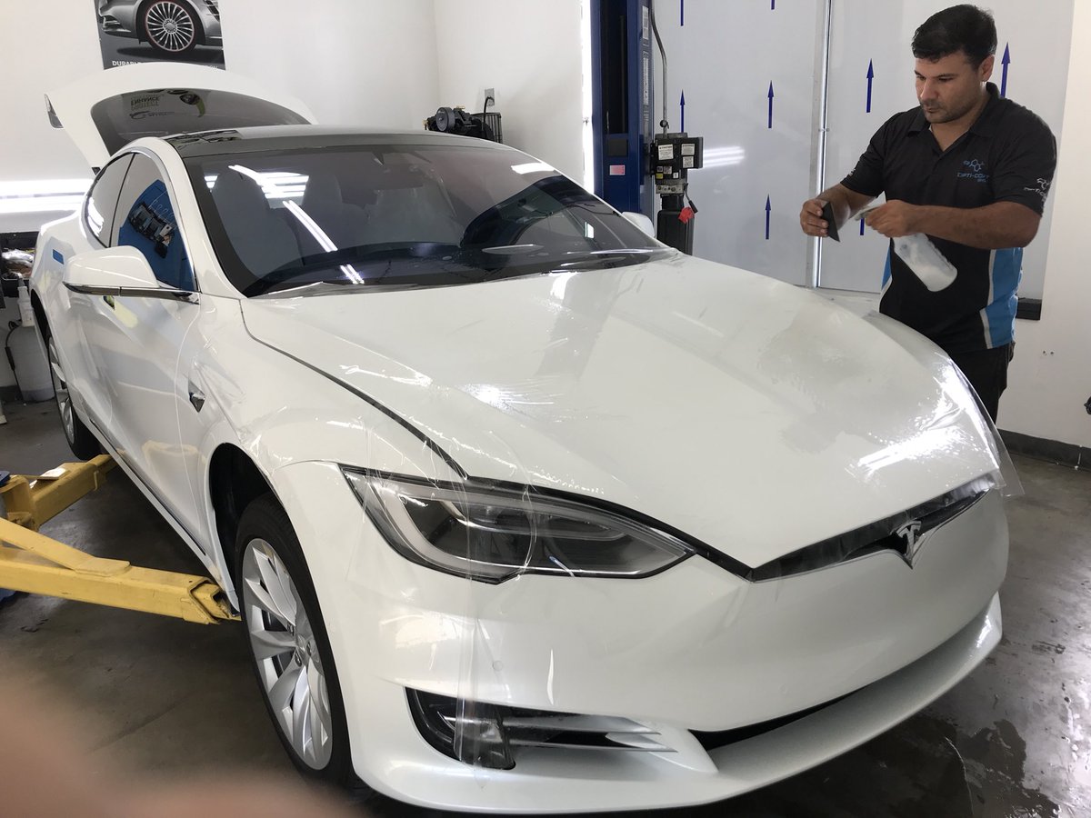 XscendDetailing's tweet photo. #fullfrontppf + #opticoatproplus #installation on #2018teslamodels it’s very #important to #protect the #paint while it’s in #pristine #condition #tesla #models #ev #electricvehicle #cardetailing #paintrestoration #ceramiccoating #opticoatpro #ppf #longbeach #LosAngeles https://t.co/KKW7vnrSp7