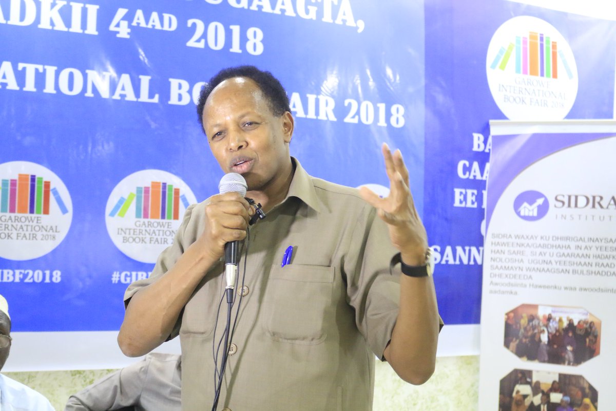 BashiirSuuley's tweet photo. "We have to encourage our young Somali authors".

Mohamed Sh. Xasan the founder and director  of #Scansom Publishers. https://t.co/P7PtD669pS