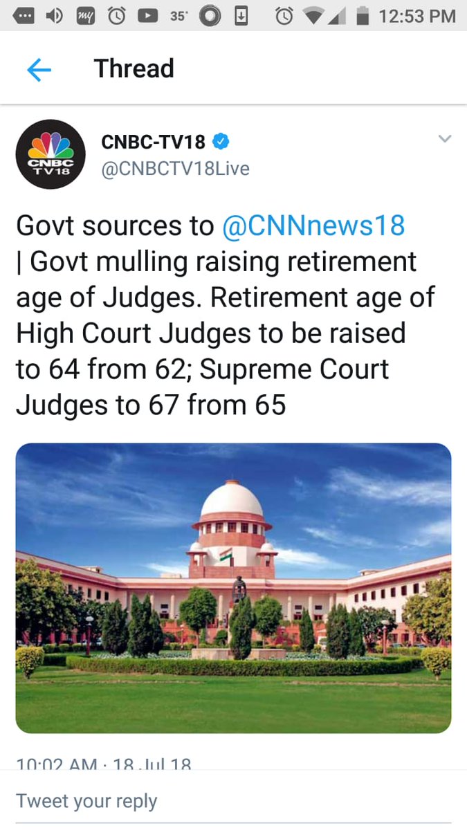 Prashant Bhushan It S Obvious That The Move To Increase Retirement Age Of Judges At This Time By The Govt Is Entirely Motivated By Giving 2 Yrs More To Cj Dipak