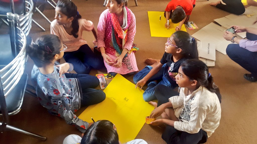PITBIncubation's tweet photo. Hustle and bustle at Sanjan Nagar Public Trust Fund. Super heroes in the making. Stay tuned. @Makeistan #WhizKids18 https://t.co/4h3mh2uKQb
