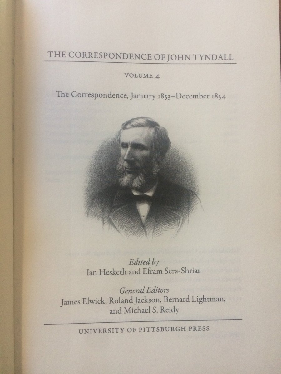 IanHesketh's tweet photo. My copy of Vol. 4 of the John Tyndall Correspondence has arrived! https://t.co/5s60rQ0OFy https://t.co/v29xntZW68