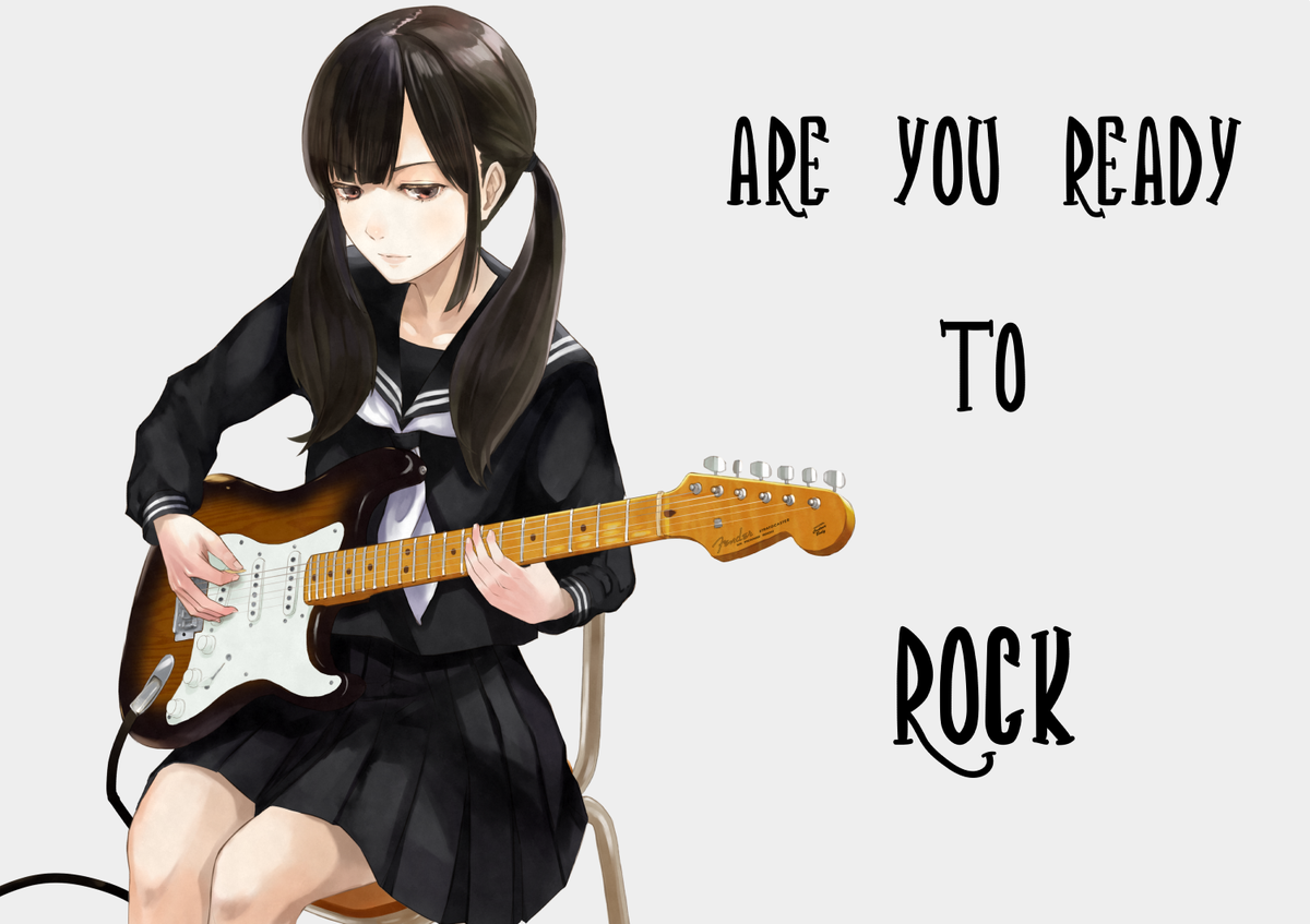 あしやひろ على تويتر Are You Ready To Rock ギター少女