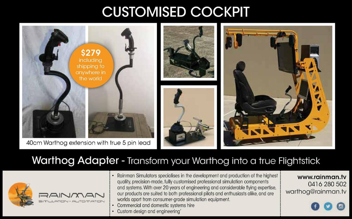 Rainman_Sims's tweet photo. Coming out soon, Us in the Australian Flying Magazine :-)
#helisim #flightsim #cockpits #flightsimulator #gamingsimulator #avationgeek #warthog #helicopter #gaming #aviationlife #flying #pilot
#Itspilotsstuff #Aviationdaily #Aircraft #Avgeek #AviationLovers #aviation #pilots https://t.co/MIVQJEEchD