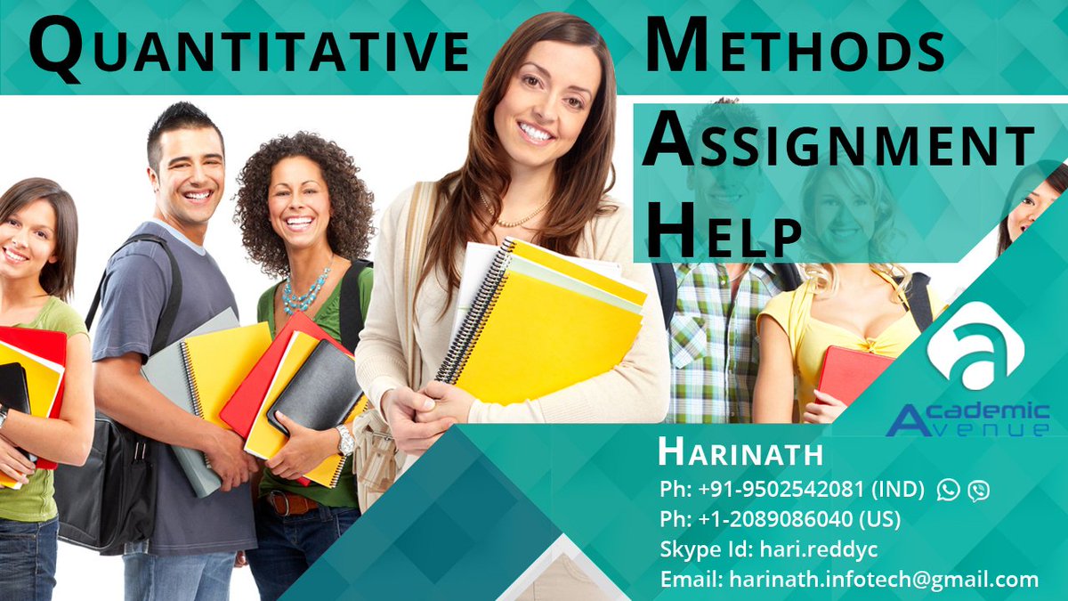 academic_avenue's tweet image. Academic Avenue provides Quantitative Methods Assignment Help.Our team of Quantitative Methods Assignment Help Services will help in with quality and plagiarism free assignments.
#BestAssignmentServices
#QuantitativeMethodsAssignmentHelp