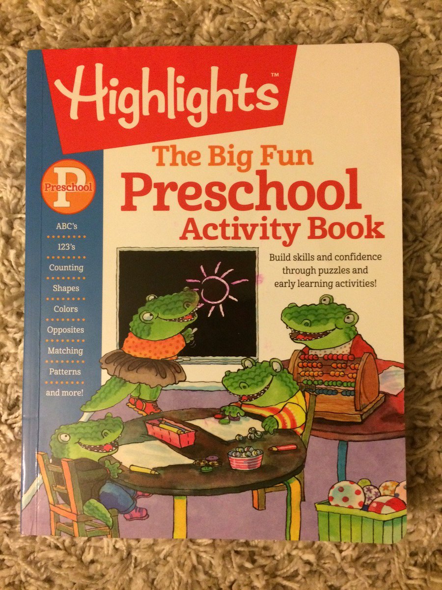 bokhyun's tweet photo. My daughter won't put the @Highlights Big Fun Preschool Activity Book down! She loves doing her "paperwork" everyday! #highlights #briliantmindsmember https://t.co/P3pdwGvQtP