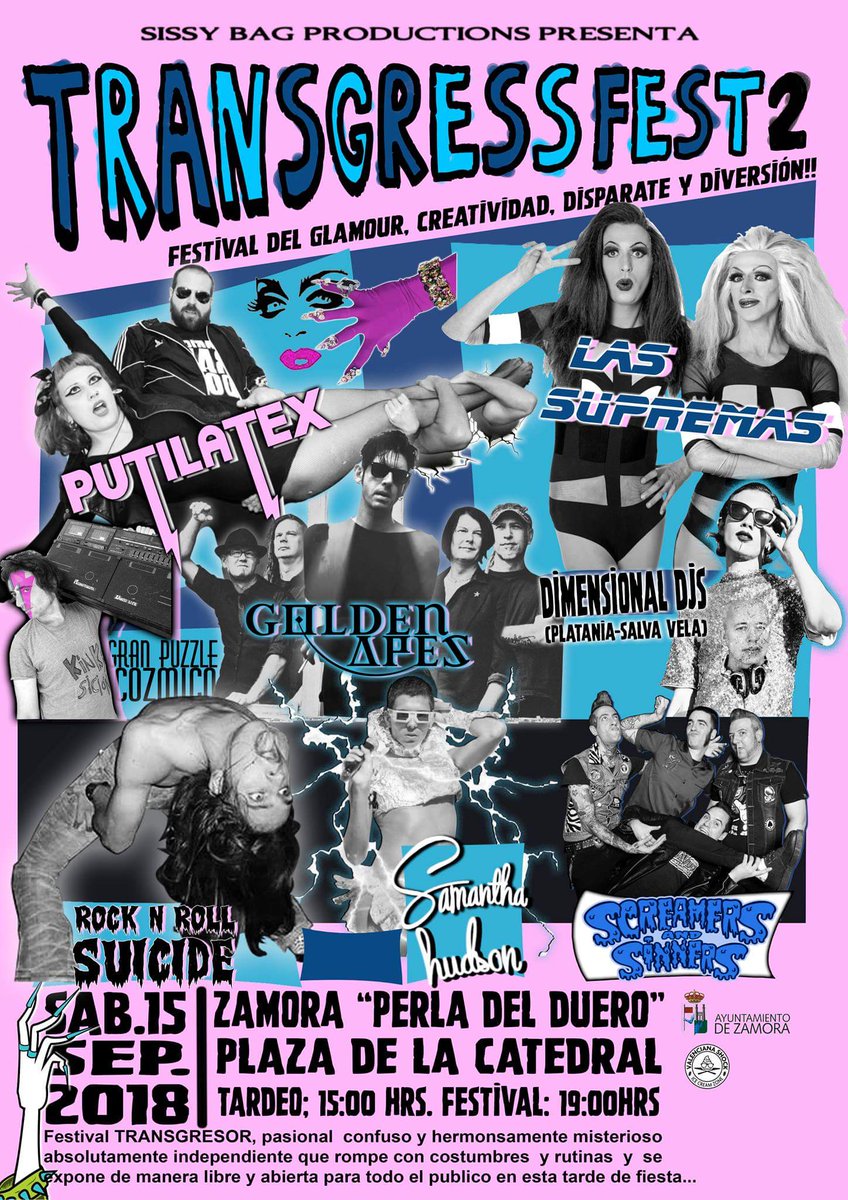 FestTransgress's tweet image. ARTISTEO Y FESTIVAL de la TRANSGRESSION en Zamora el 15 /Septiembre /2018