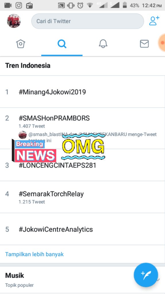 _SBciamis's tweet photo. TTI media wohohoho memang yah smashblast itu luwaarrr biasyahhh 💞💞 
#FENOMENASMASH #SMASHonPRAMBORS https://t.co/EOcP9YDyZK