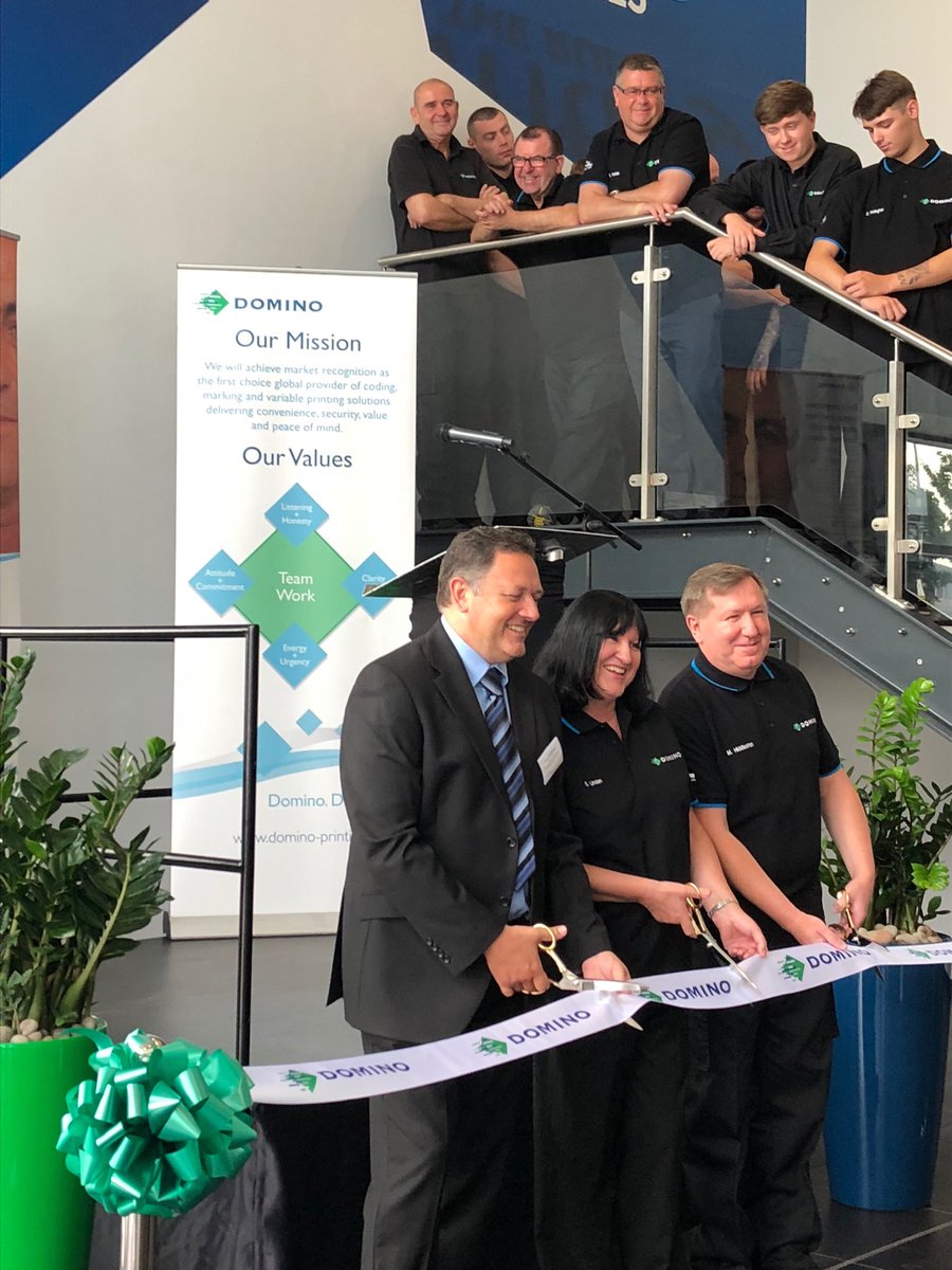 TomBowtell's tweet photo. Great to be part of the official opening of the new Domino ink factory in Liverpool today https://t.co/IXBLgavzHN