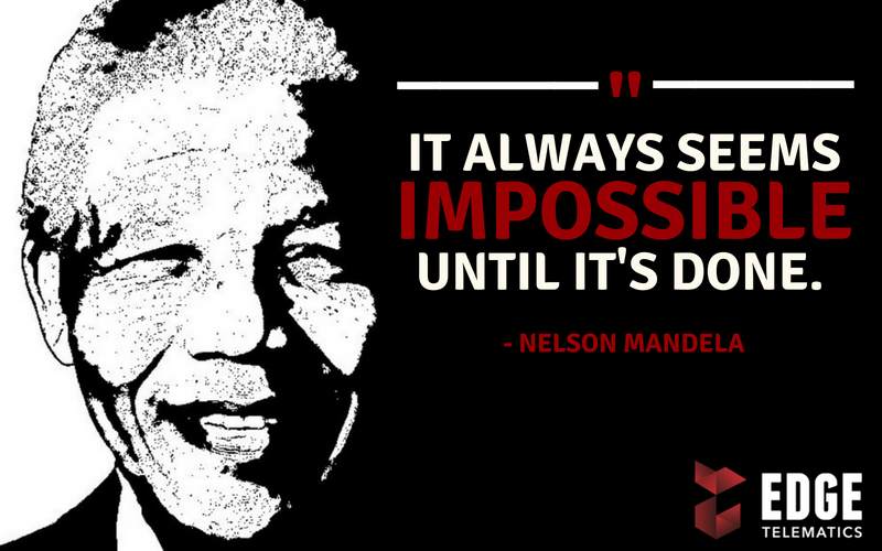 EdgeTelematics's tweet photo. Today we celebrate a true legend - Nelson Mandela - and all the life lessons that we can learn from him. #MandelaDay https://t.co/25RTnJUbHW