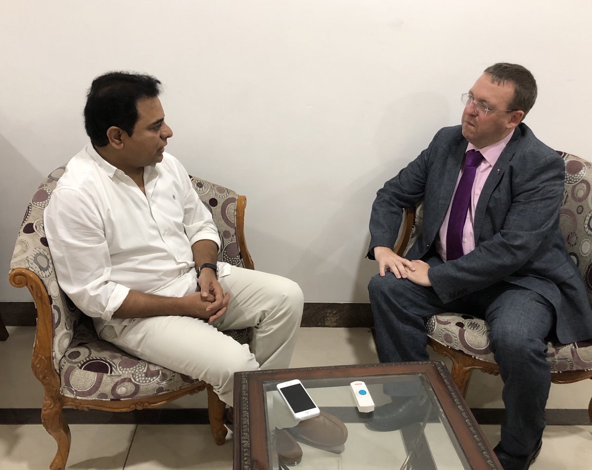 telanganafacts's tweet photo. RT MinIT_Telangana "RT Andrew007Uk: Always great to meet KTRTRS; today we discussed boosting UK/Telangana State trade & collaboration not only in the outstanding areas of #Technology & #LifeScieces but around #Aerospace #Infrastructure #FoodProcessin… https://t.co/w1Yl6Tu0B9"