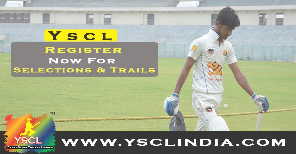 YSCLeague's tweet photo. Register now for selection
At https://t.co/PYTpLTcblq
#yscl #ysclindia #youngstarscricketleague #boardofsportsinindia #bosi #cricketleague https://t.co/81pCg7RXbt
