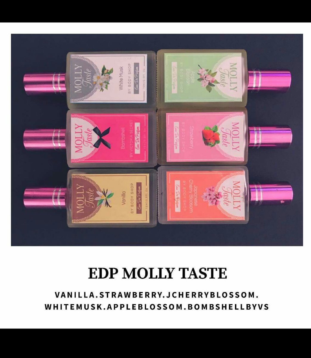profix_violet's tweet photo. 6 flavour 👇 #EDFMOLLYTASTE
.
🌸 Strawberry By Body Shop
🌸 Japanese Cherry Blossom By Body Shop
🌸 Vanilla By Body Shop
🌸 Apple Blossom By Body Shop
🌸 White Musk By Body Shop 
🌸 Bombshell By Victoria Secret
Rm15 jurrr...wangi satu badan 😍😍
https://t.co/eNdOF6QnIB https://t.co/E8WXXviKHC