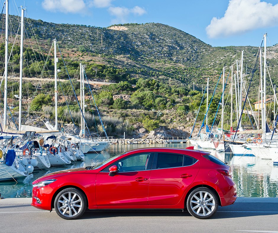 Mazda_UK's tweet photo. Soon, so soon, you'll have six weeks off from picking toast crumbs out of the backseat. #SchoolRun #SchoolDone #Mazda3 https://t.co/ytJ0OOUeRH https://t.co/O4GAxHAkD2