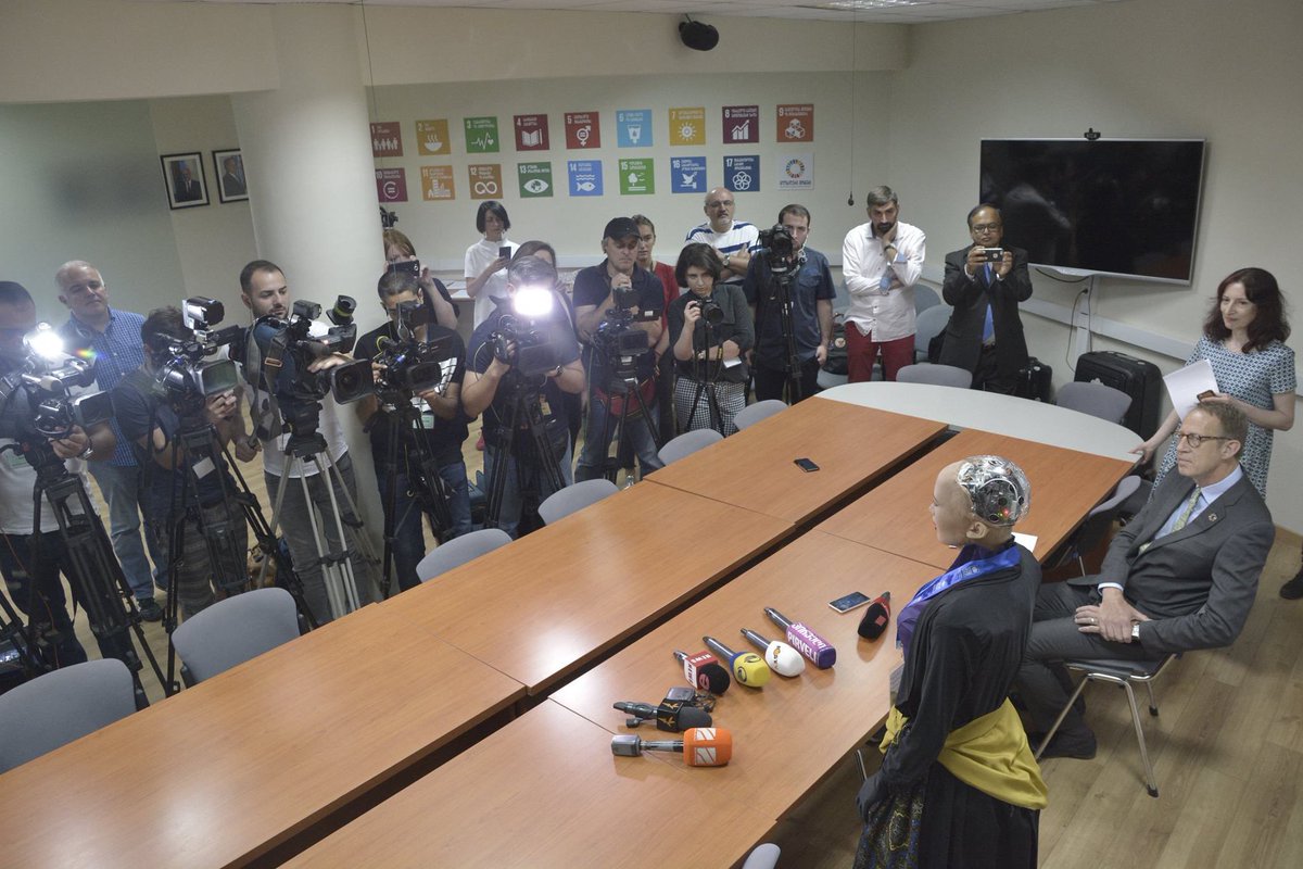 Sophia the Robot, Hanson Robotics’ most advanced human-like robot and Innovation Champion of the United Nations Development Programme (UNDP), is visiting Georgia to take part in the Fifth Open Government Partnership (OGP) Global Summit. <a href="/opengovpart/">Open Gov Partnership</a> #OGPGeorgia