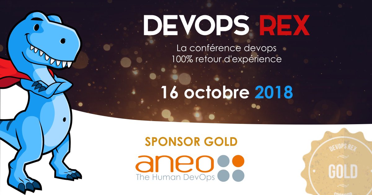 devopsREX's tweet photo. Merci @ANEOConseil, sponsor Gold de #devopsREX 2018 ! https://t.co/yQYB1Ppmr3 https://t.co/Dr4L4bwmNj