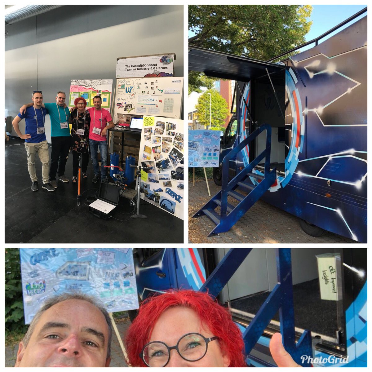 nadja_wieser's tweet photo. The Consult&amp;Connect Team landed with its Inno-Bus at #UX Convention2018    😎🚎👍I4.0 Heroes showing the #OEE Improve Filtermonitoring https://t.co/6GW8HRgct3