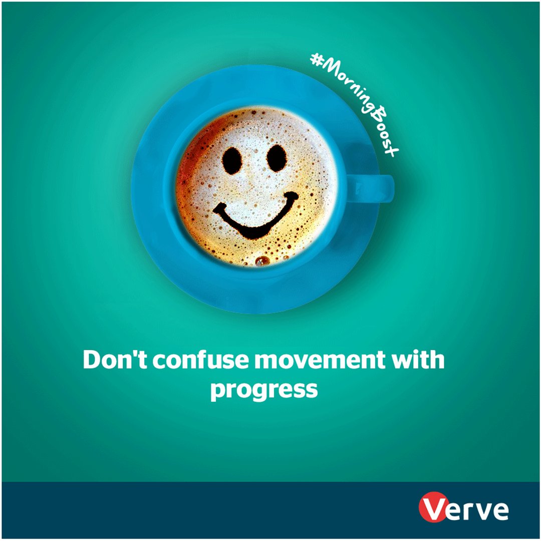 VerveCard's tweet photo. Because you're doing a lot more doesn't mean you're getting a lot more done.
Don't confuse movement with Progress
#VerveMorningBoost #Motivation #Inspiration. https://t.co/KO4bnxuw8s