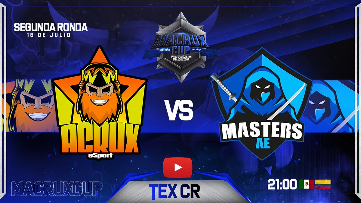[Segunda Ronda] Luego de revivir como el Fenix 🔥
<a href="/Acrux_eSport/">Acrux eSport</a>  se enfrenta a @MasterAE_CR Por la estadía 
en la copa 🔥⚔️
21:00🇲🇽🇨🇴