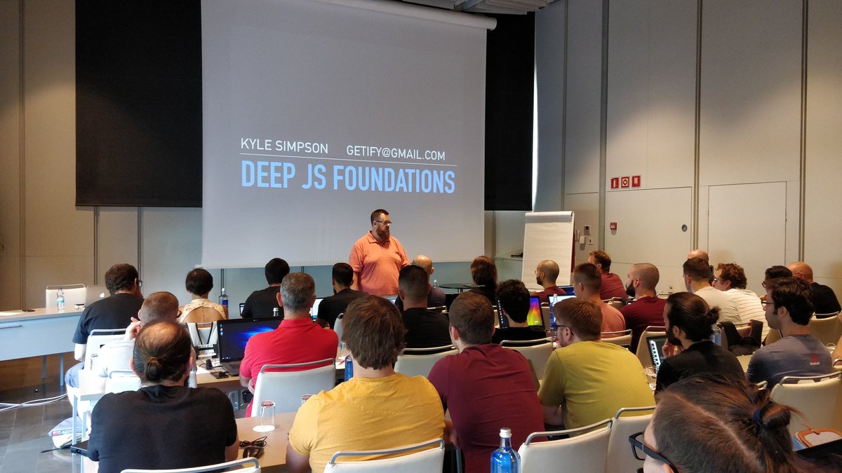 dhilipb's tweet image. &quot;The purpose of source code is to communicate with other human beings&quot;.. Day 1 of #JSCamp #AngularCamp begins