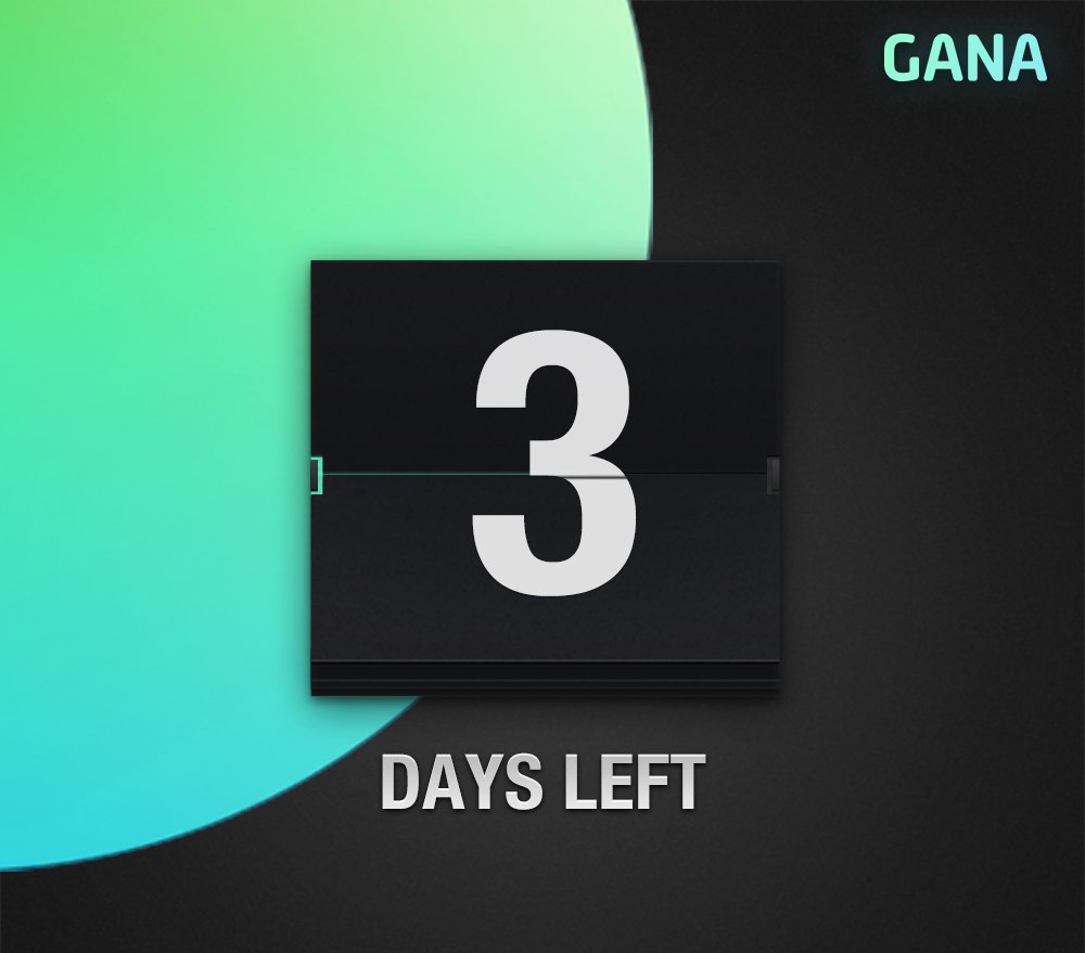 ganaproject's tweet photo. 3 Days left until the GANA public sale end. Please hurry and GANA up! https://t.co/r1yIGyZqTM https://t.co/Wi0vHWWgoH