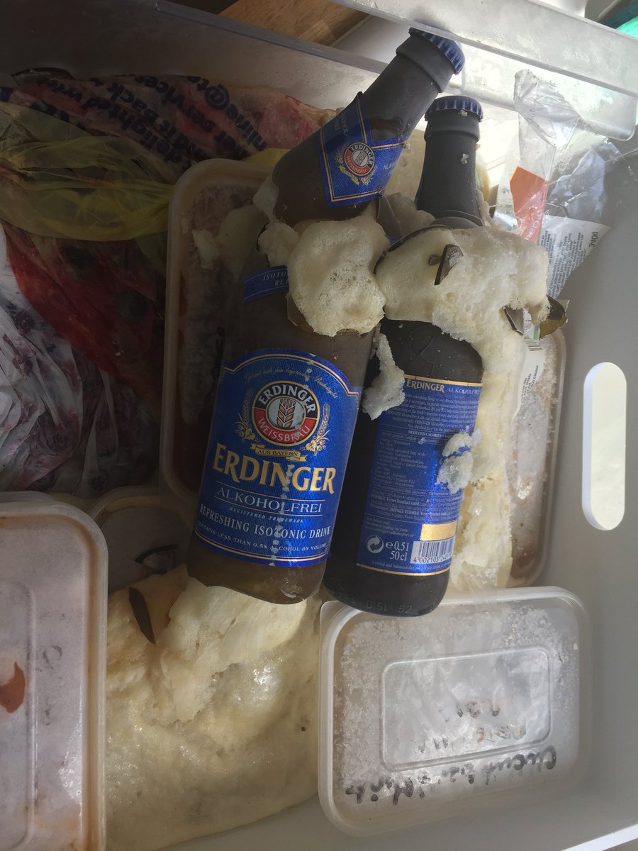 When you take cooling your <a href="/ErdingerAF_UK/">Erdinger Alkoholfrei</a> just a bit too far.... #oops 🤦🏼‍♀️