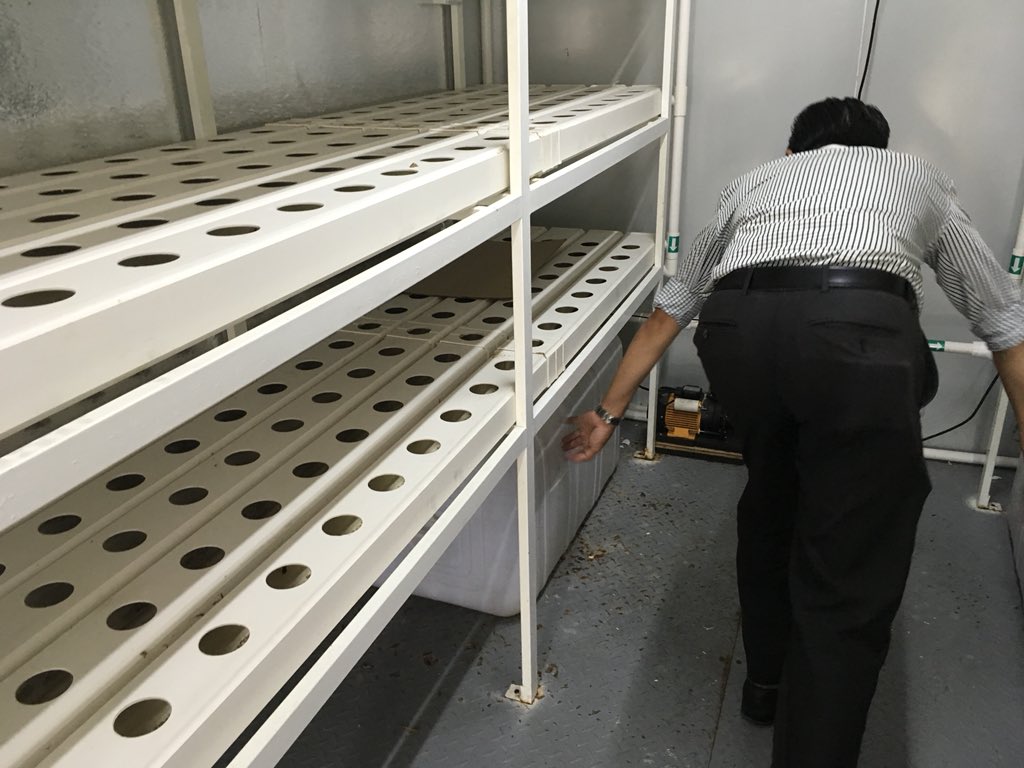 Working toward a complete Water-Food-Energy hardware System. Here we are setting up the container module for vertical farm!!! aka #FoodComputer #FoodServer @MITOpenAg #WATERIG #ModularFarm