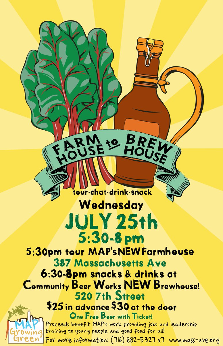 Thanks <a href="/BuffaloRising/">Buffalo Rising</a> for giving our new event a shout out! For folks who haven't purchased their ticket(s) yet, THERE ARE STILL SOME LEFT! #OurFarmhouse #CommunityBeerWorks #UrbanAg #UrbanBrews bit.ly/2LwSTMg