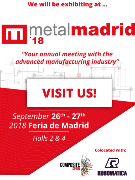 ¡Volvemos a encontrarnos, esta vez en #Metalmadrid! Reserva los días 26 y 27 de septiembre y visítanos en una de las ferias más completas del sector, estaremos en el stand 2E20 junto a @TelesisEurope mostrándote lo mejor.
¡Contacta con nosotros y solicita tu invitación!