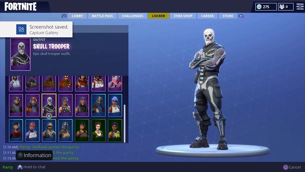 GenxModd's tweet image. *FORTNITE ACCOUNT GIVEAWAY!*

*SKULL TROOPER AND MANY OTHER SKINS!*

TO ENTER GIVEAWAY:
-FOLLOW ME
-RETWEET
-LIKE THIS TWEET

WINNER WILL BE PICKED AT 50 RTs/50 Followers!!
 GOOD LUCK!
