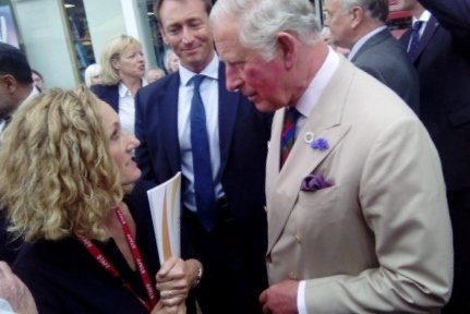 We're at #Honiton #gatetoplate today and had a visit from HRH Prince Charles who stopped by our stall for a chat with our CEO Charlotte Hanson about our work in East Devon. @WMNNews @BBCSpotlight @BBCDevon @itvwestcountry @ActionEDevon @midweekherald @VisitHoniton @ClarenceHouse