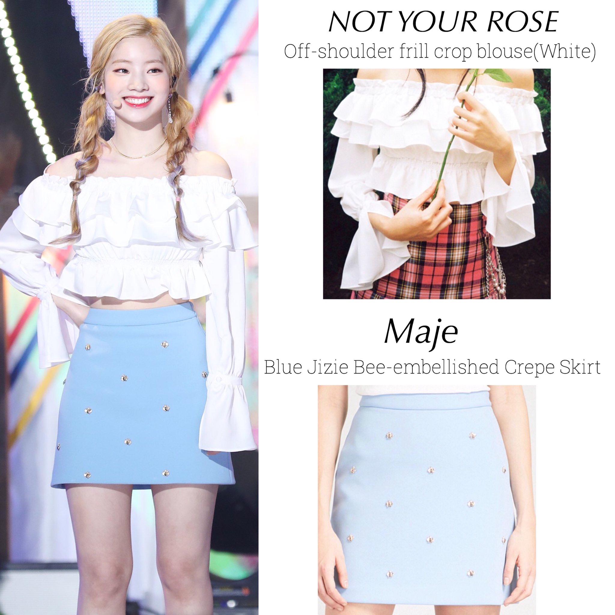 not your rose off shoulder frill dress