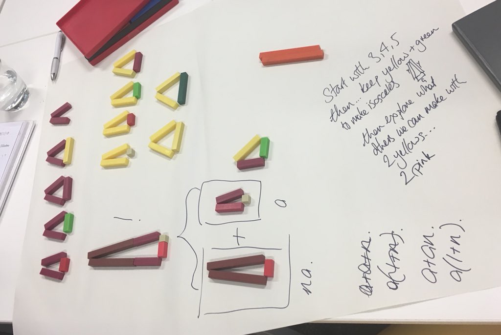 Hodgelodge64's tweet photo. Great meeting with other SW PD providers this morning. Thanks for the wonderfully rich mathematical discussion. @RuthTrundley @booleanmathshub @LearningMaths and for the fabulous cuisinaire maths @helenjwc https://t.co/k1vqQgJaYt