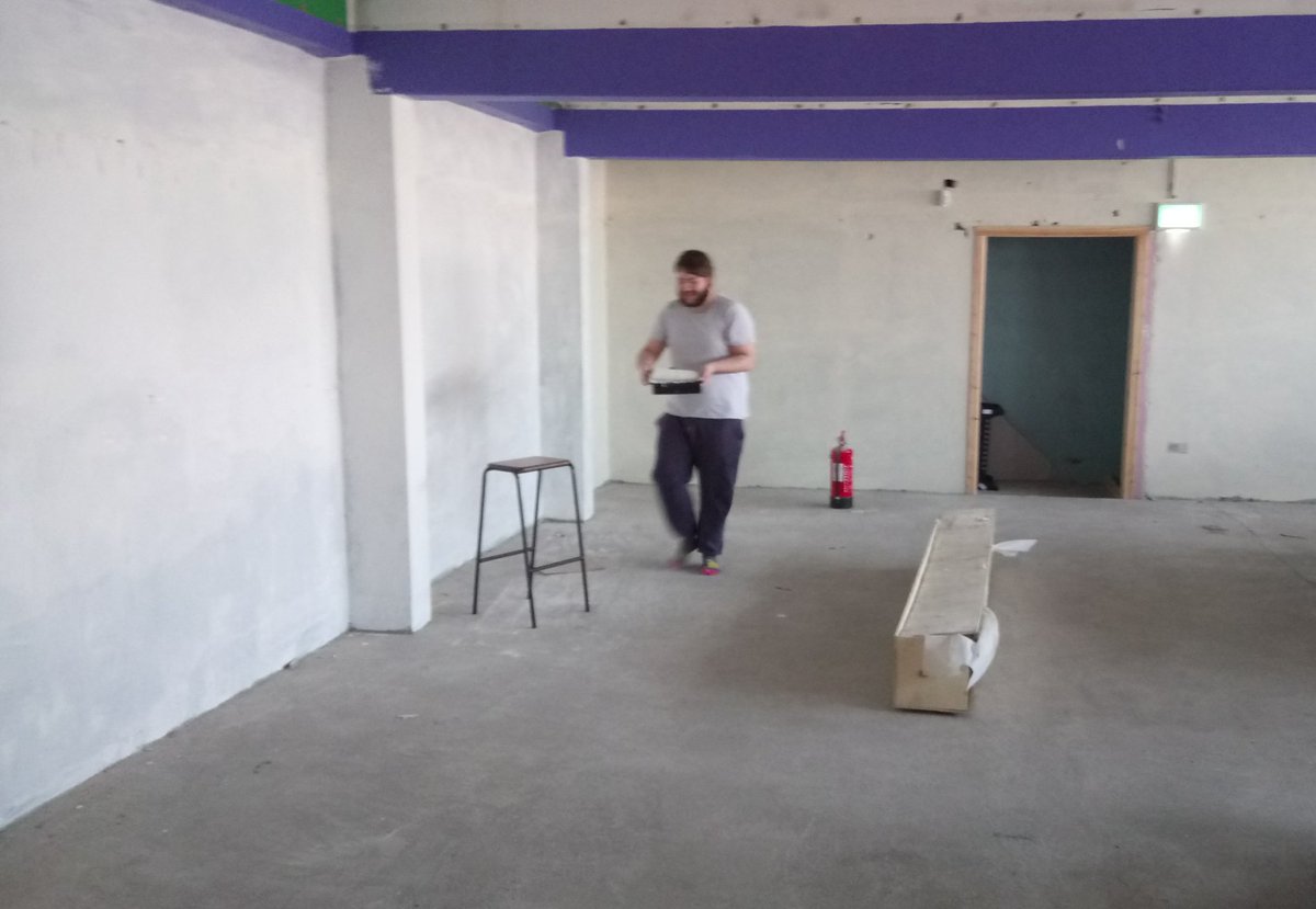 Our Community Hero today is John, donating his painting skills. Thank you. Are you a hero to we need full/half full tubs of white emulsion.