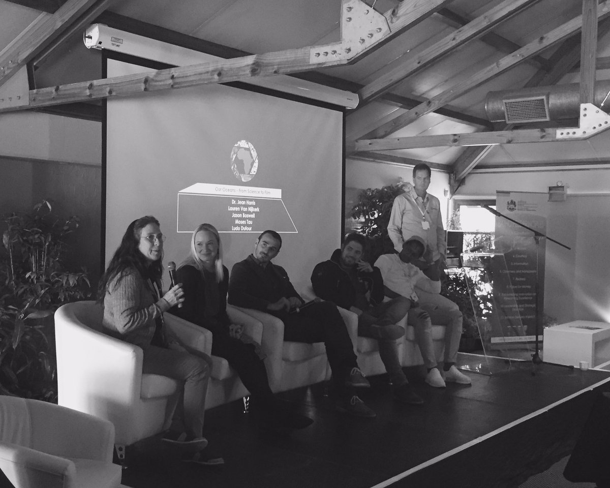 OceaniMPActSA's tweet photo. Panel discussions with @WildlandsSA and @WILDOCEANSSA on marine conservation at #NEWF2018 - telling the stories through film and media. https://t.co/41eEzbQfO6