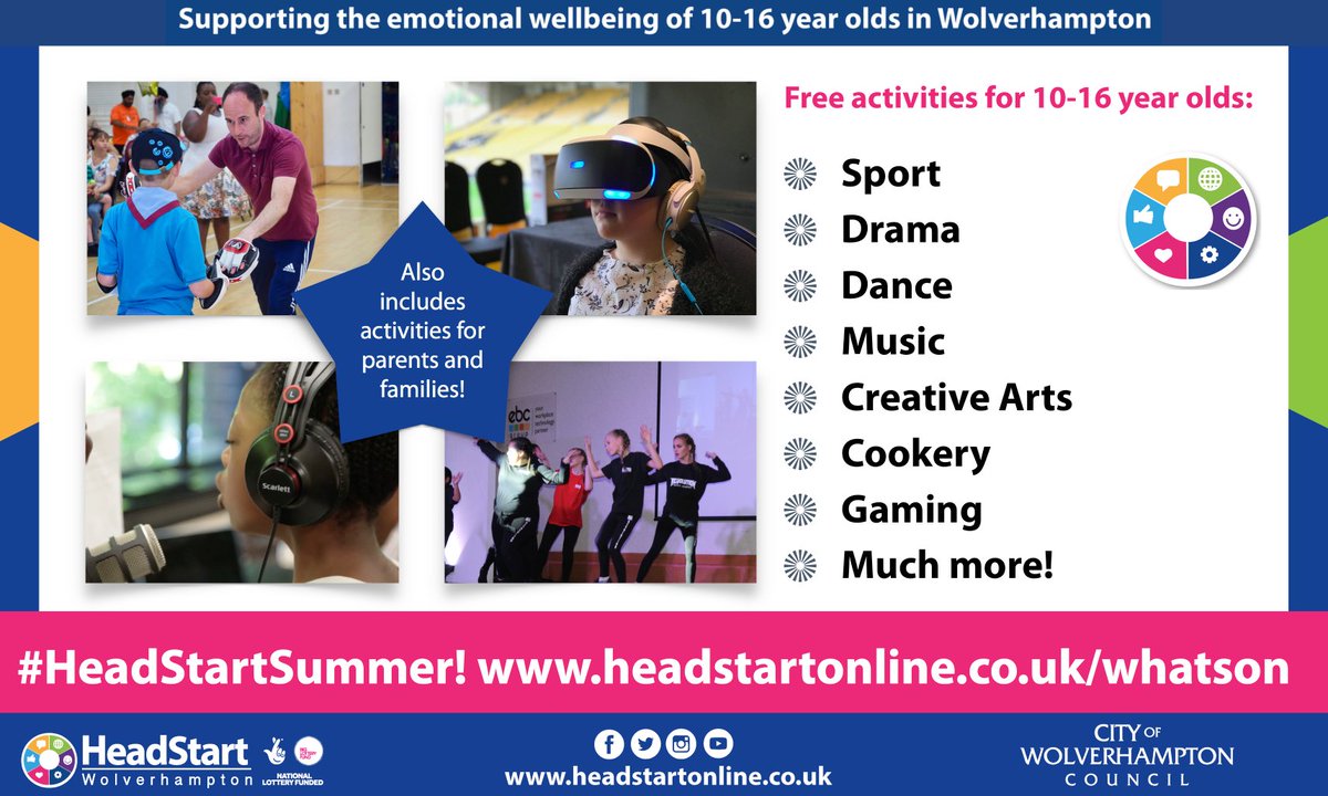 #HeadStartSummer is nearly here, with six weeks of FREE activities in our target areas of the city for 10-16yo and their parents and families. Build confidence, develop new skills, have fun! Check it out at headstartonline.co.uk/whatson 🌞🎧🏐 #friendship #wellbeing @BigLotteryFund