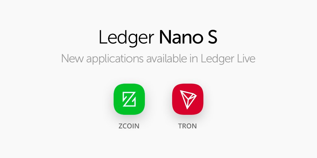 Ledger's tweet image. Ledger now supports Zcoin and Tron. These 3rd-party apps for the Ledger Nano S are available on Ledger Live. For more details on upcoming cryptos support for your Ledger device, please refer to our roadmap: trello.com/b/5nQ1mdzt/led…

Download Ledger Live ledger.com/live