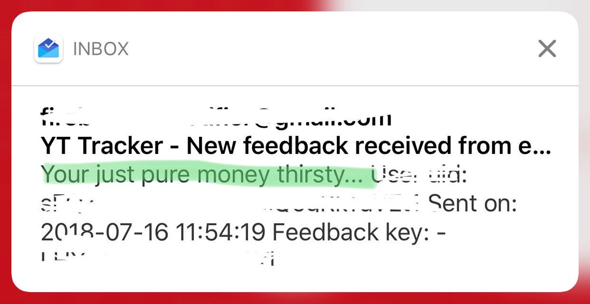 <a href="/levelsio/">@levelsio</a> Getting these messages all the time, this one was quite fun to read. 👻 My app is freemium so it’s not even like I’m giving nothing away for free...
