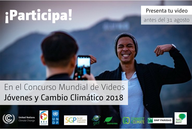CMNUCC's tweet photo. Hasta el 31 de agosto participa en el Concurso Mundial de Videos: Jóvenes y Cambio Climático. ¿Ya tienes lista tu propuesta? Son máximo tres minutos de video sobre historias de consumo responsable y empleos verdes https://t.co/7RZUrpHRIH  #AcuerdoDeParís #AcciónClimática #COP24 https://t.co/wqST5eLoxV