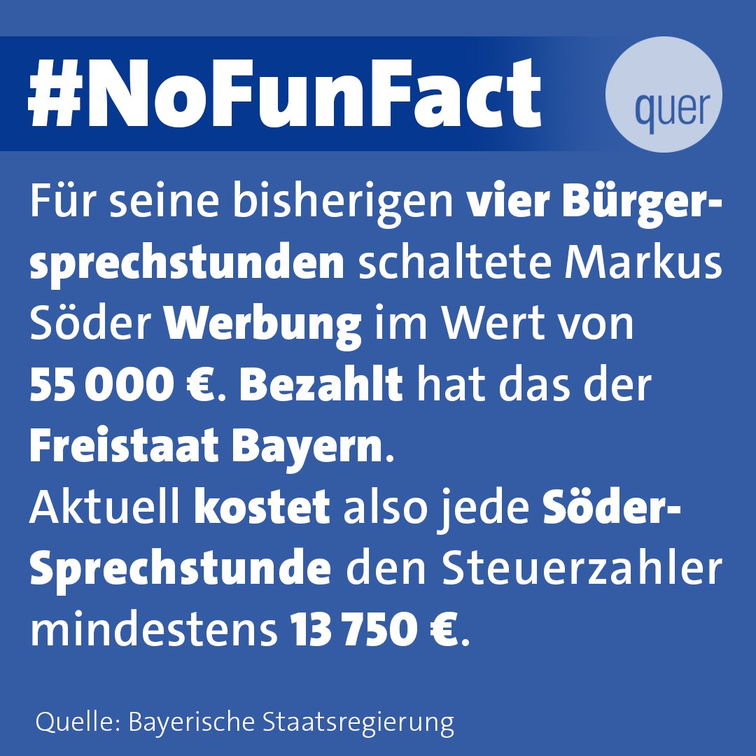 Bürgersprechstunden sind ja eine schöne Sache. Vor allem für unseren Ministerpräsident für den sie eine wunderbare Wahlwerbung sind - die der Bürger bezahlt. #Bayern  #CSU