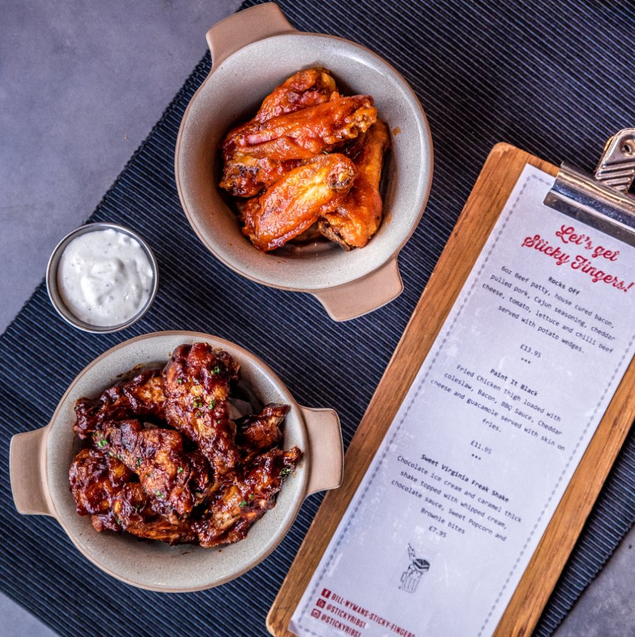 StickyFingersUK's tweet photo. Get your hands messy this Wednesday with UNLIMITED wings here at Sticky's. What's your favourite flavour? BBQ or buffalo? https://t.co/FjDuK3N3Ya