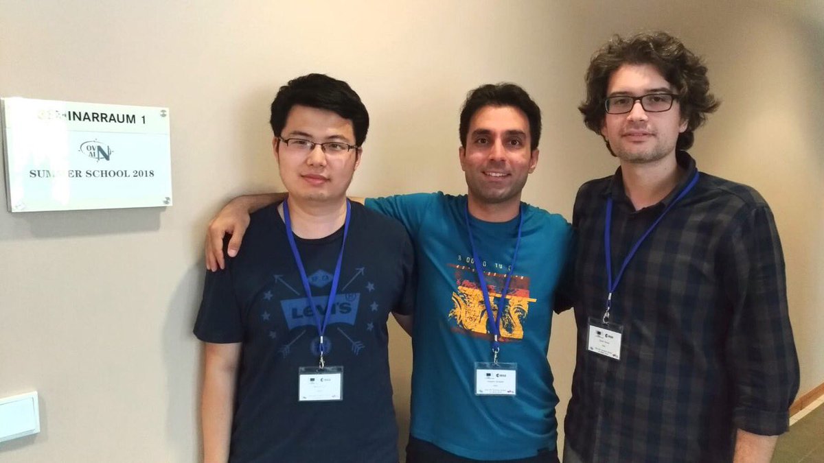 Our fellows Wenjian, Hossein and Caner attending the #ESA #JRC summer school on #GNSS in Loipersdorf  #Austria #training