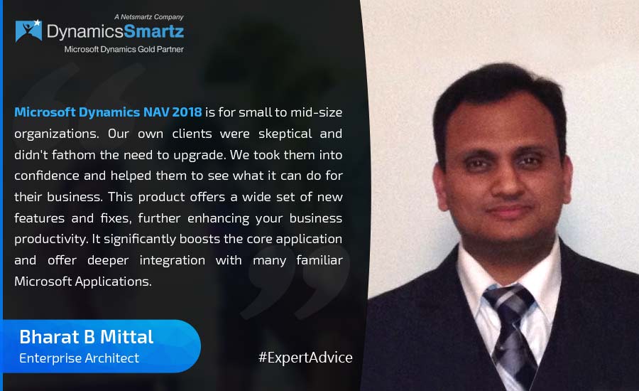 netsmartztweets's tweet photo. It’s been long since #Microsoft Dynamics NAV 2018 is released. Are you thinking if upgrade is the right option for your business? This is what our expert has to say about it!
#DynamicsSmartz #ExpertAdvice https://t.co/r8e9DV3nmd