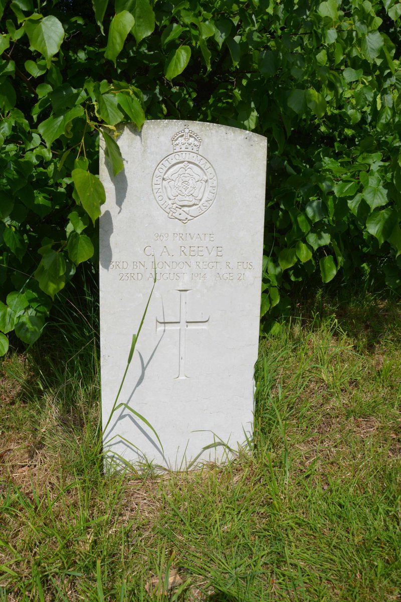 Pte Charles Albert Reeve.
London Regt. Royal Fusiliers.
Died: 23/08/1914.
Age: 21.

#ww1centenary #winchester #westhillcemetery